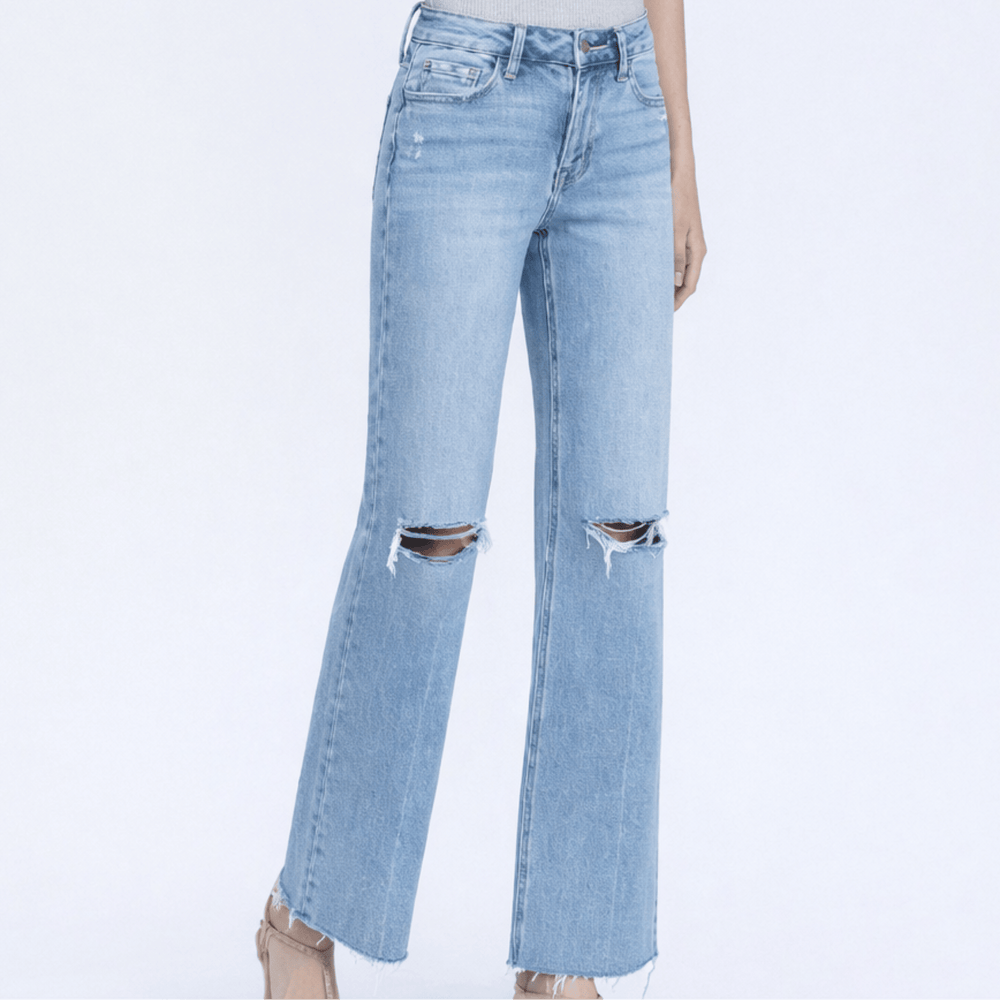 Petra 153 Women - Apparel - Jeans High Rise Distressed Slim Wide Leg