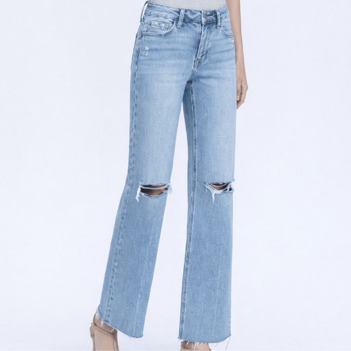 Petra 153 Women - Apparel - Jeans High Rise Distressed Slim Wide Leg
