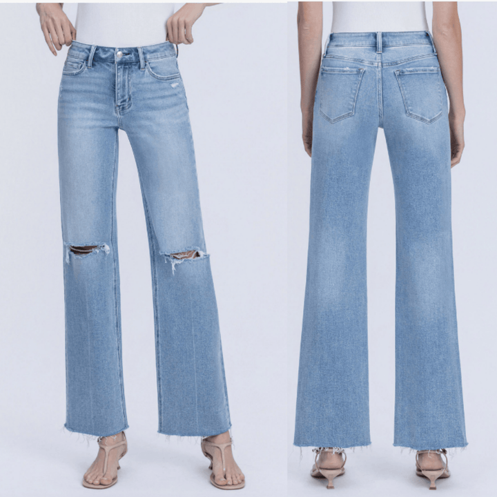 Petra 153 Women - Apparel - Jeans High Rise Distressed Slim Wide Leg