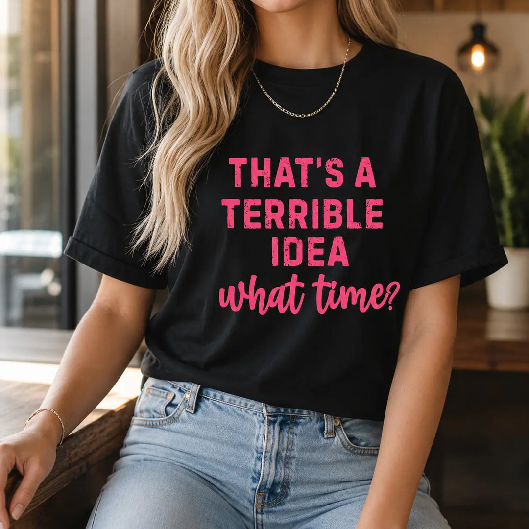 Woman wearing the black That&