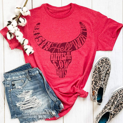 Envy Stylz Boutique Women - Apparel - Shirts - T-Shirts Hippies & Cowboys Graphic Tee