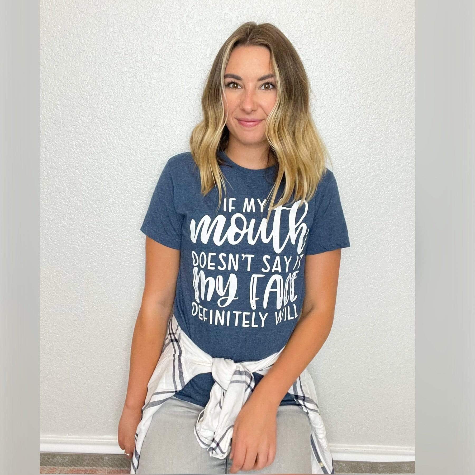 Envy Stylz Boutique Women - Apparel - Shirts - T-Shirts If My Mouth Doesn't Say It Soft Graphic Tee