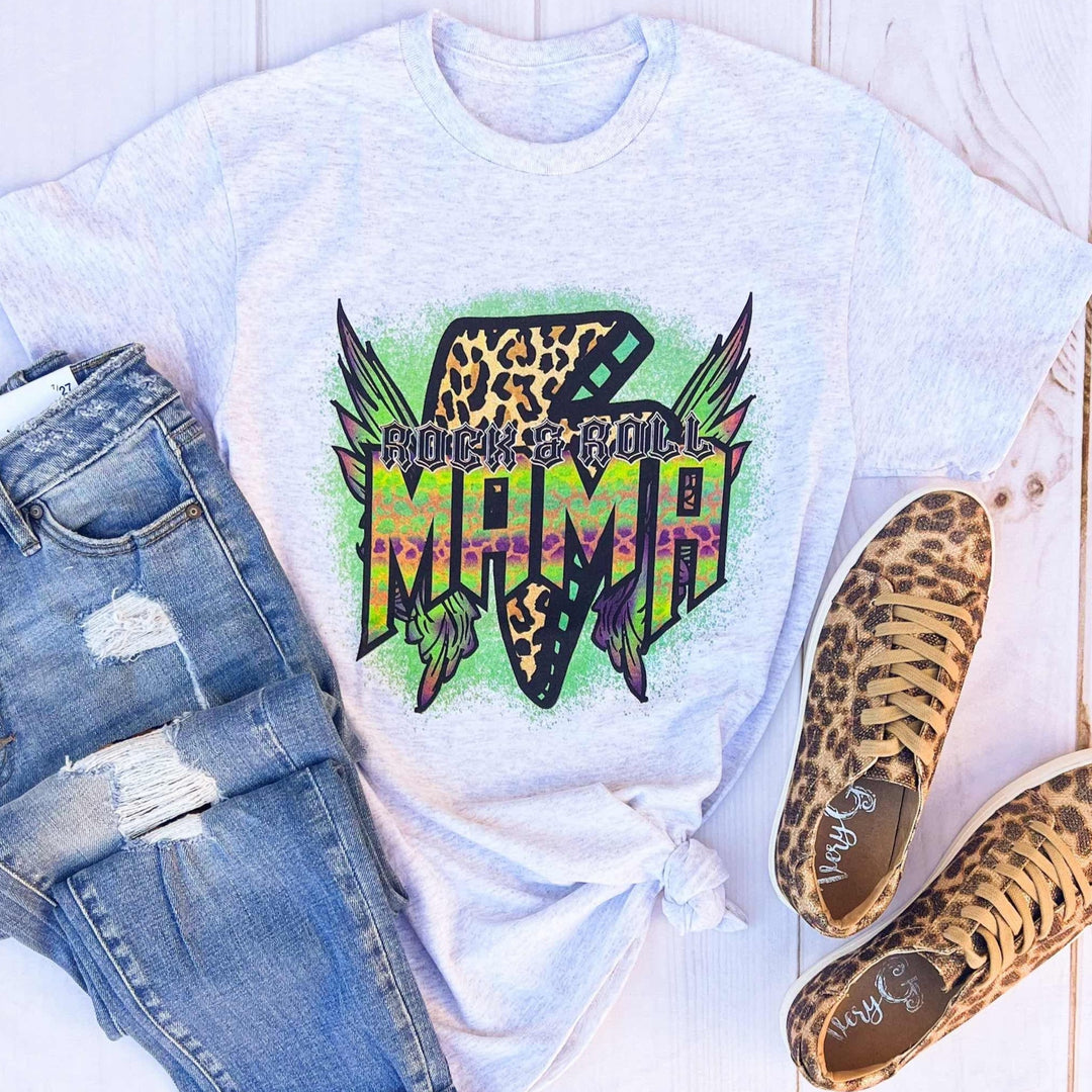 Envy Stylz Boutique Women - Apparel - Shirts - T-Shirts Rock &amp; Roll Leopard Mama Graphic Tee
