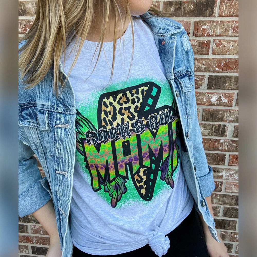Envy Stylz Boutique Women - Apparel - Shirts - T-Shirts Rock & Roll Leopard Mama Graphic Tee