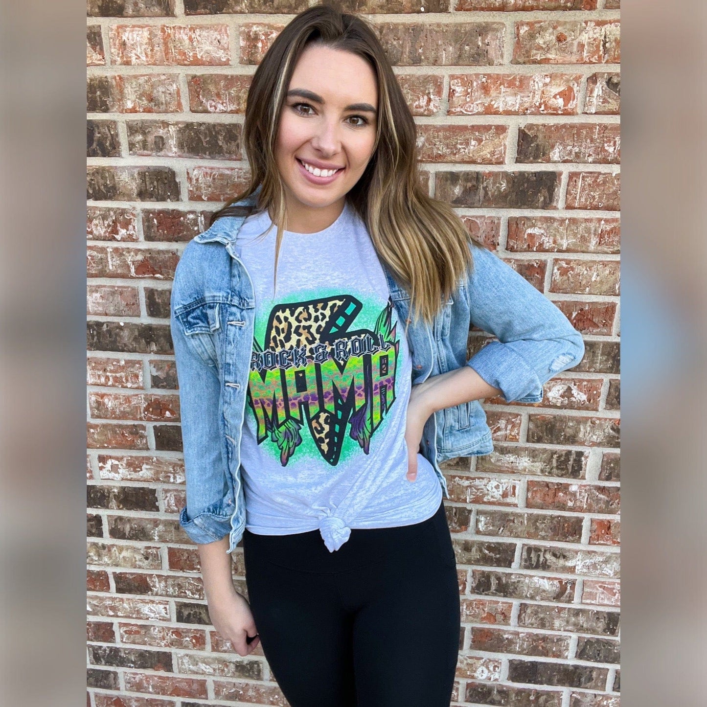 Envy Stylz Boutique Women - Apparel - Shirts - T-Shirts Rock & Roll Leopard Mama Graphic Tee