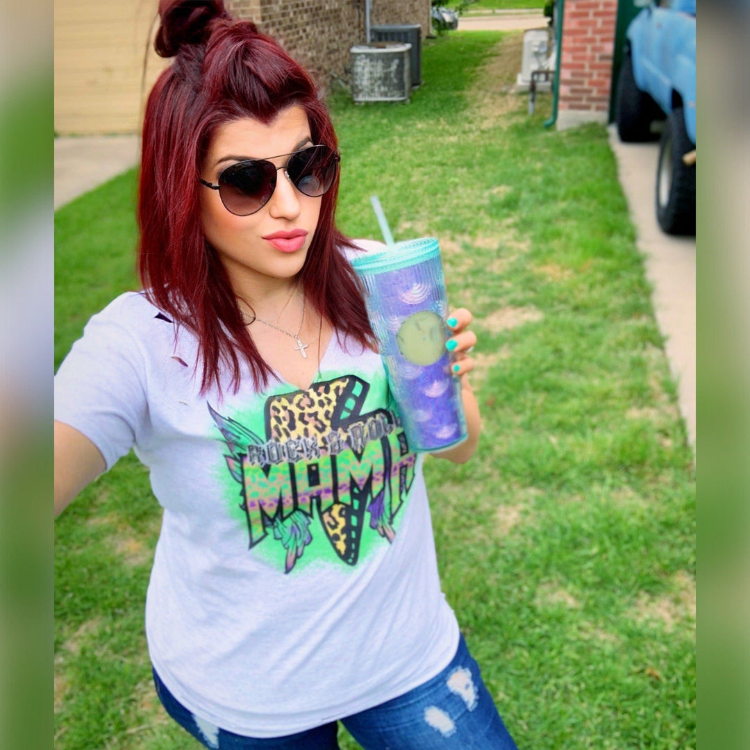 Envy Stylz Boutique Women - Apparel - Shirts - T-Shirts Rock &amp; Roll Leopard Mama Graphic Tee