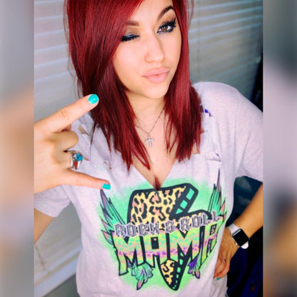 Envy Stylz Boutique Women - Apparel - Shirts - T-Shirts Rock & Roll Leopard Mama Graphic Tee