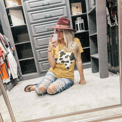 Envy Stylz Boutique Women - Apparel - Shirts - T-Shirts Texas Cow Pattern Graphic Tee