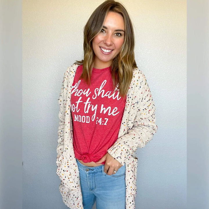 Envy Stylz Boutique Women - Apparel - Shirts - T-Shirts Thou Shalt Not Try Me Mood 24:7 Graphic Tee