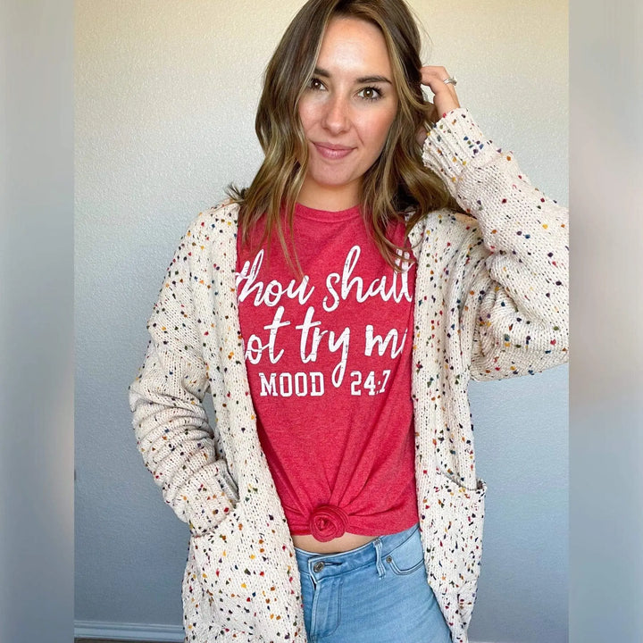 Envy Stylz Boutique Women - Apparel - Shirts - T-Shirts Thou Shalt Not Try Me Mood 24:7 Graphic Tee