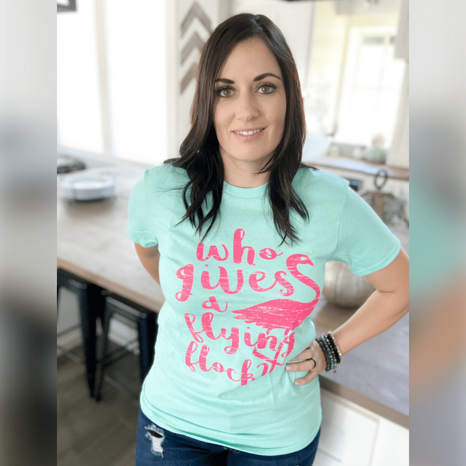 Envy Stylz Boutique Women - Apparel - Shirts - T-Shirts Who Gives A Flying Flock Graphic Tee