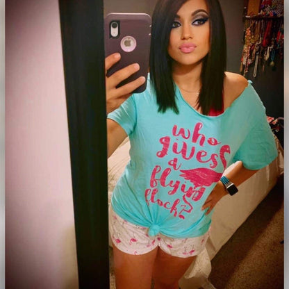 Envy Stylz Boutique Women - Apparel - Shirts - T-Shirts Who Gives A Flying Flock Graphic Tee